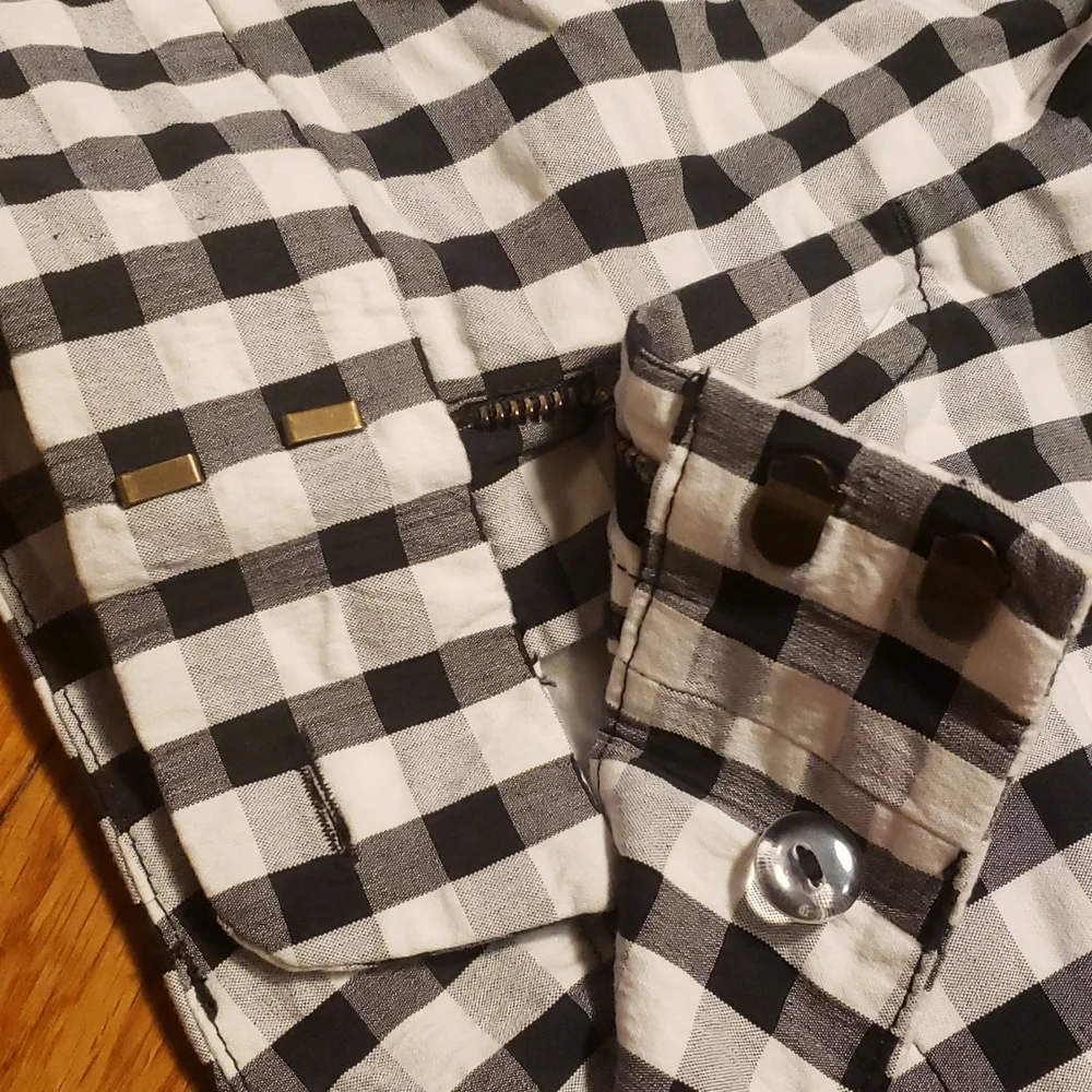 Loft Original Ankle Pant Checkered Gingham Size 4 - Picture 7 of 7